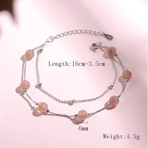 +NEW 925 Sterling Silver Crystal Layered Bracelet - Picture 6 of 6